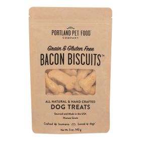 Portland Pet Food Company - Dog Treats Bacon Biscuits - Case Of 6-5 Oz